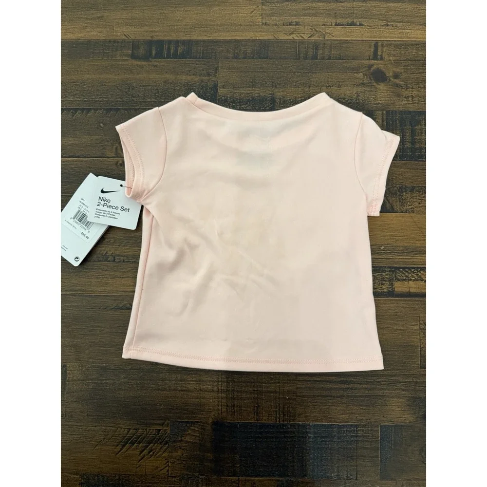 New Nike Baby Girl's Dri-FIT Logo T-Shirt Sz 18 Pink New Toddler Read NWT